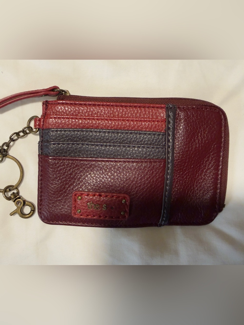 The Sak Genuine Leather Keychain Card Holder Wallet